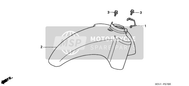 Honda SGX50S 2001 De Visage Aile 1 pour un 2001 Honda SGX50S